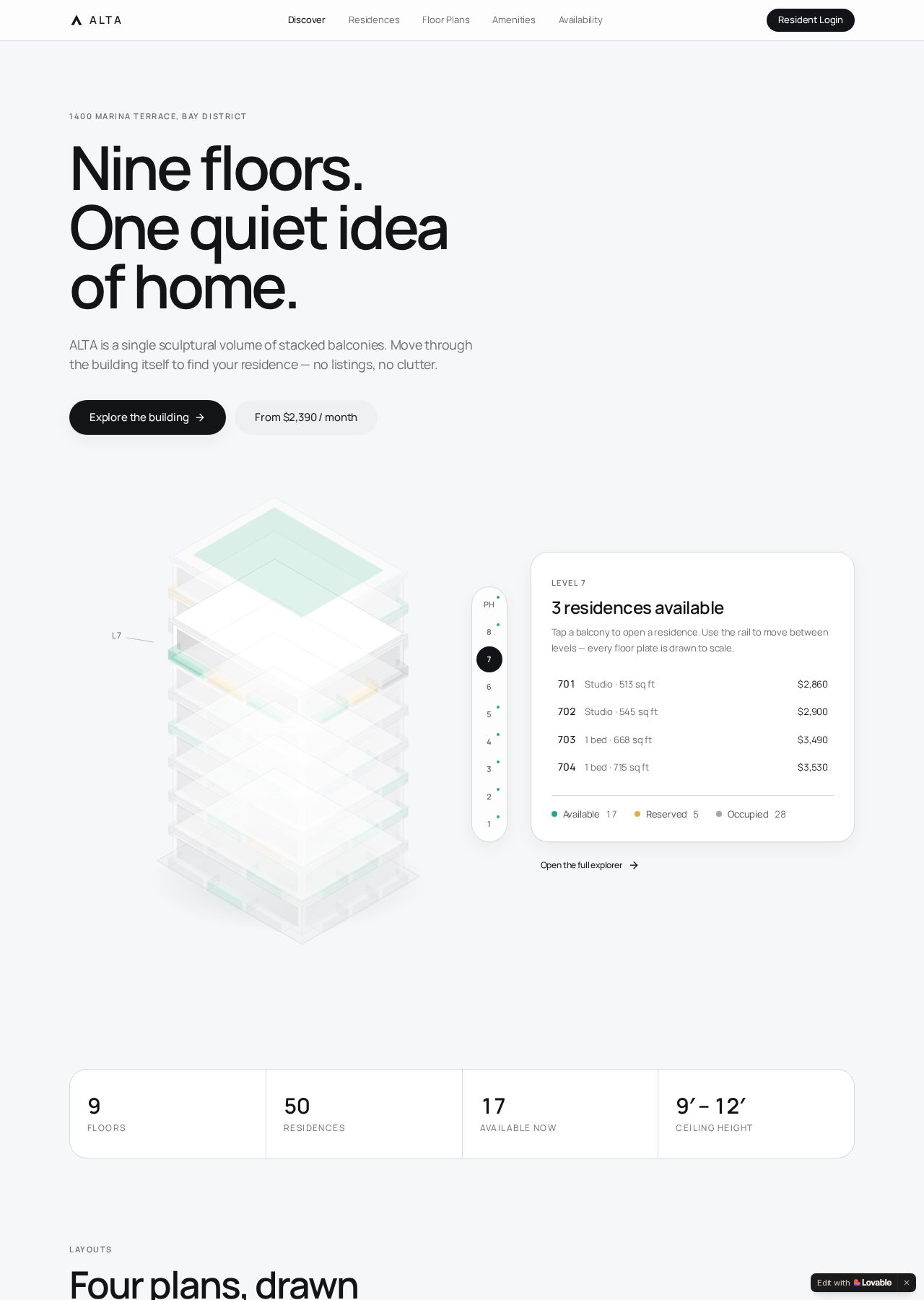 ALTA — Loft Living Explorer